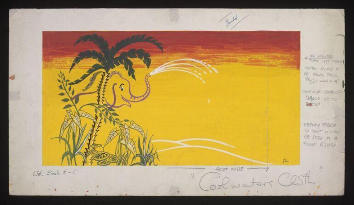 Elephant Curtain Design Sketch