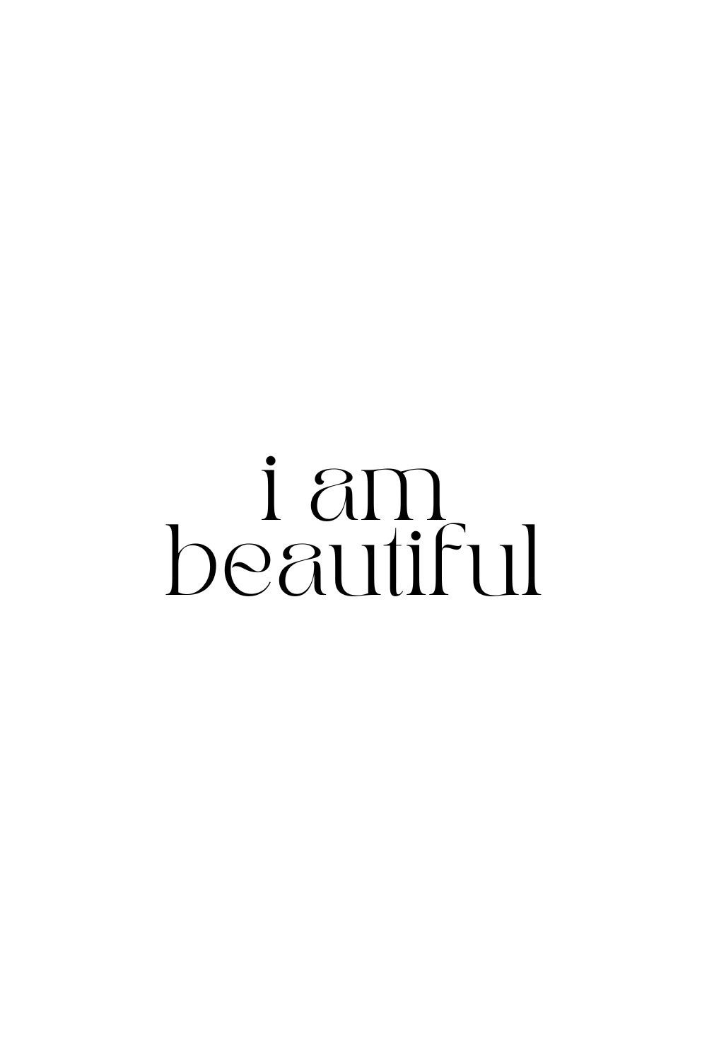 I Am Beautiful Affirmation Text