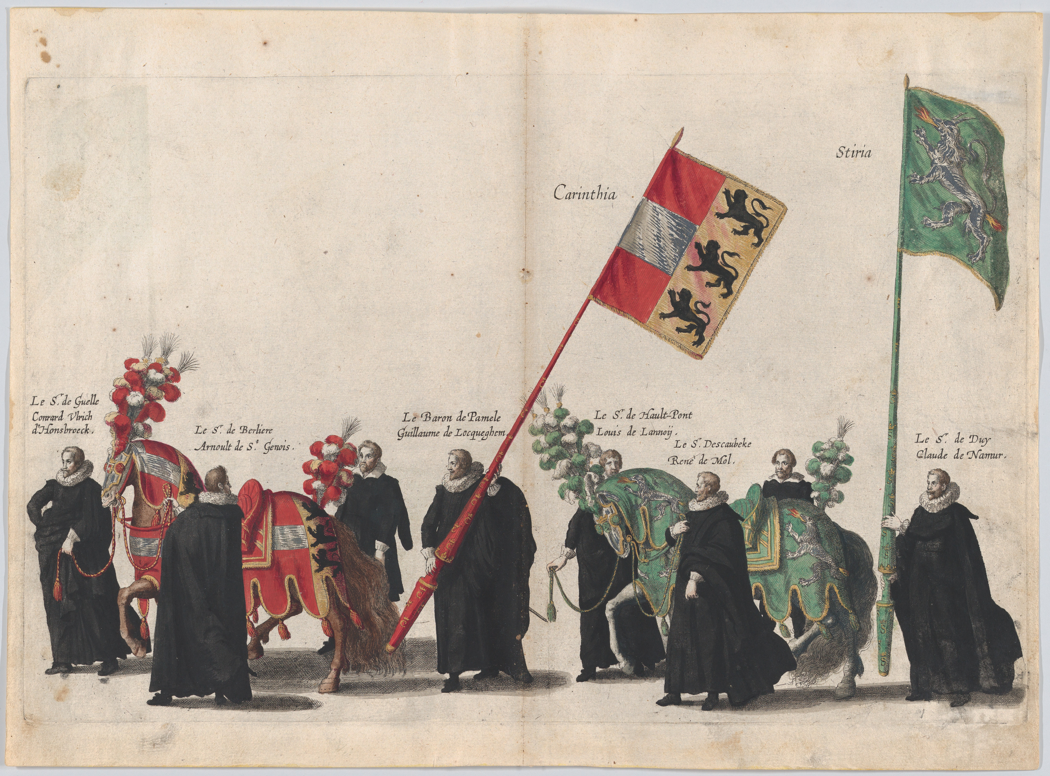 Ceremonial Procession with Heraldic Flags