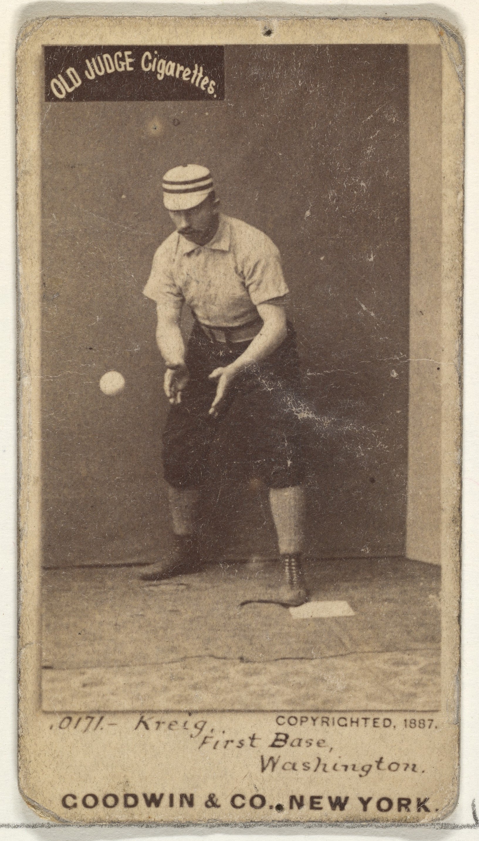 1887 Old Judge Baseball Cigarette Card