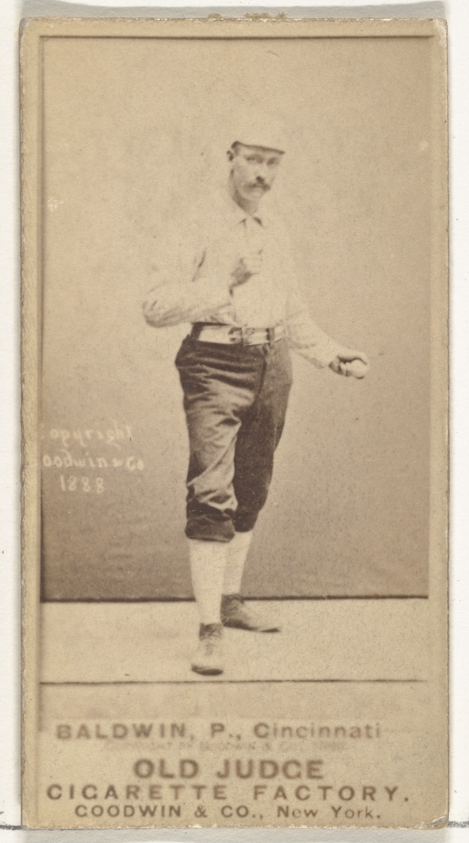 1888 Old Judge Baldwin Baseball Cigarette Card