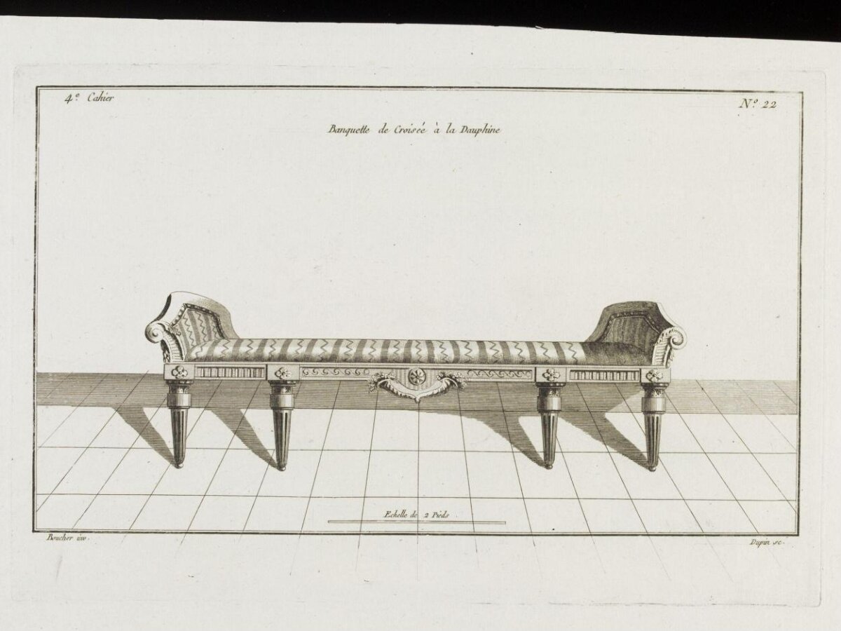 Antique Engraved Ornate Bench Design