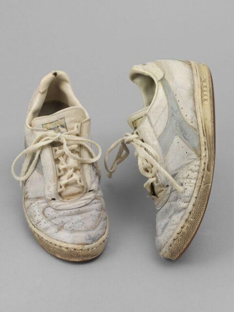 Worn Vintage White Sneakers