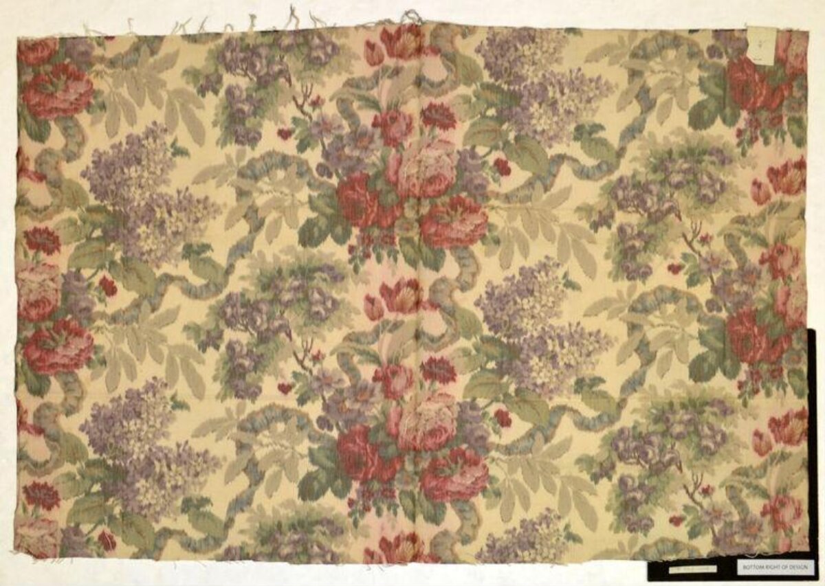 Vintage Floral Printed Textile