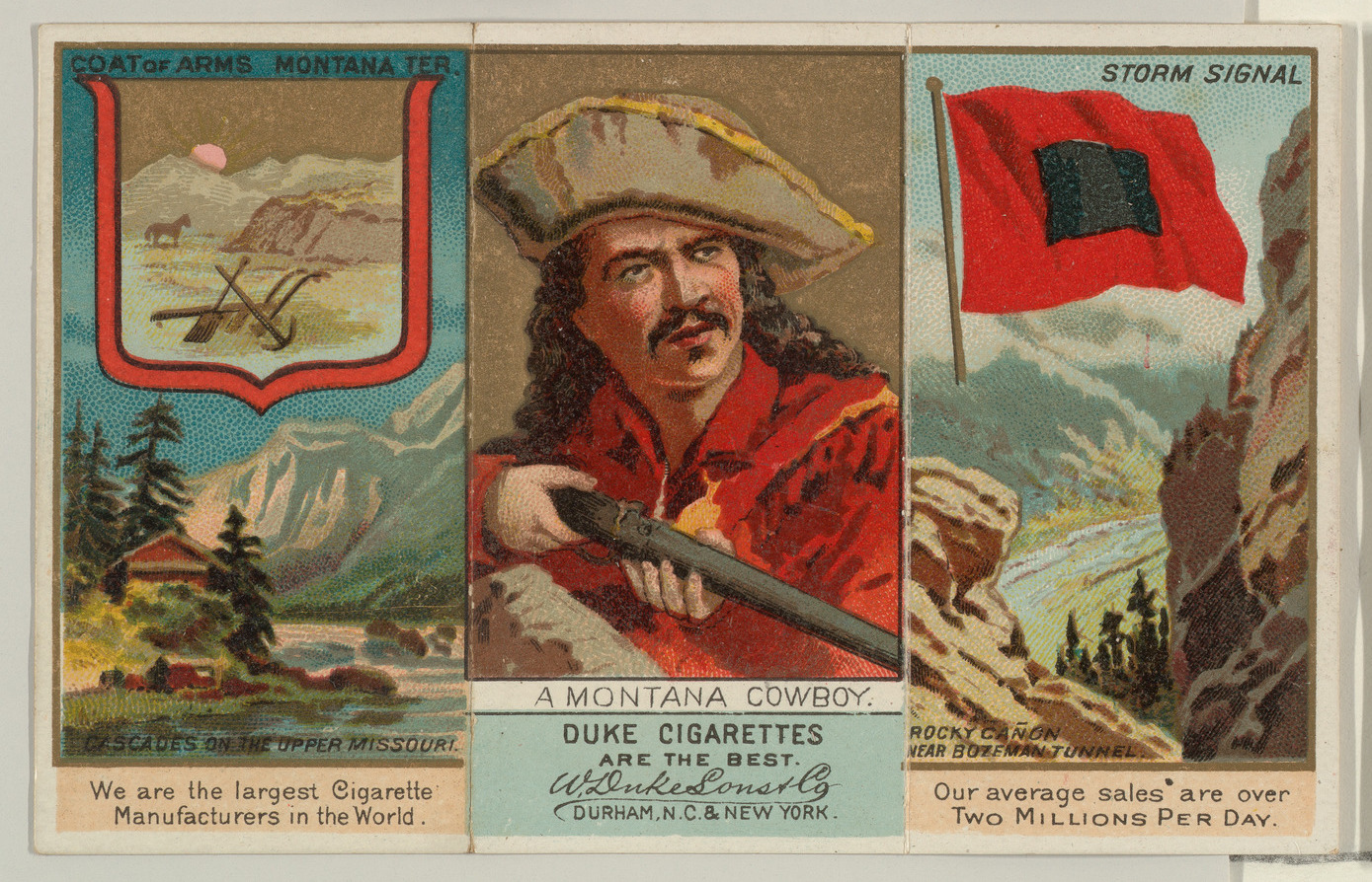 Vintage Montana Cowboy Cigarette Card