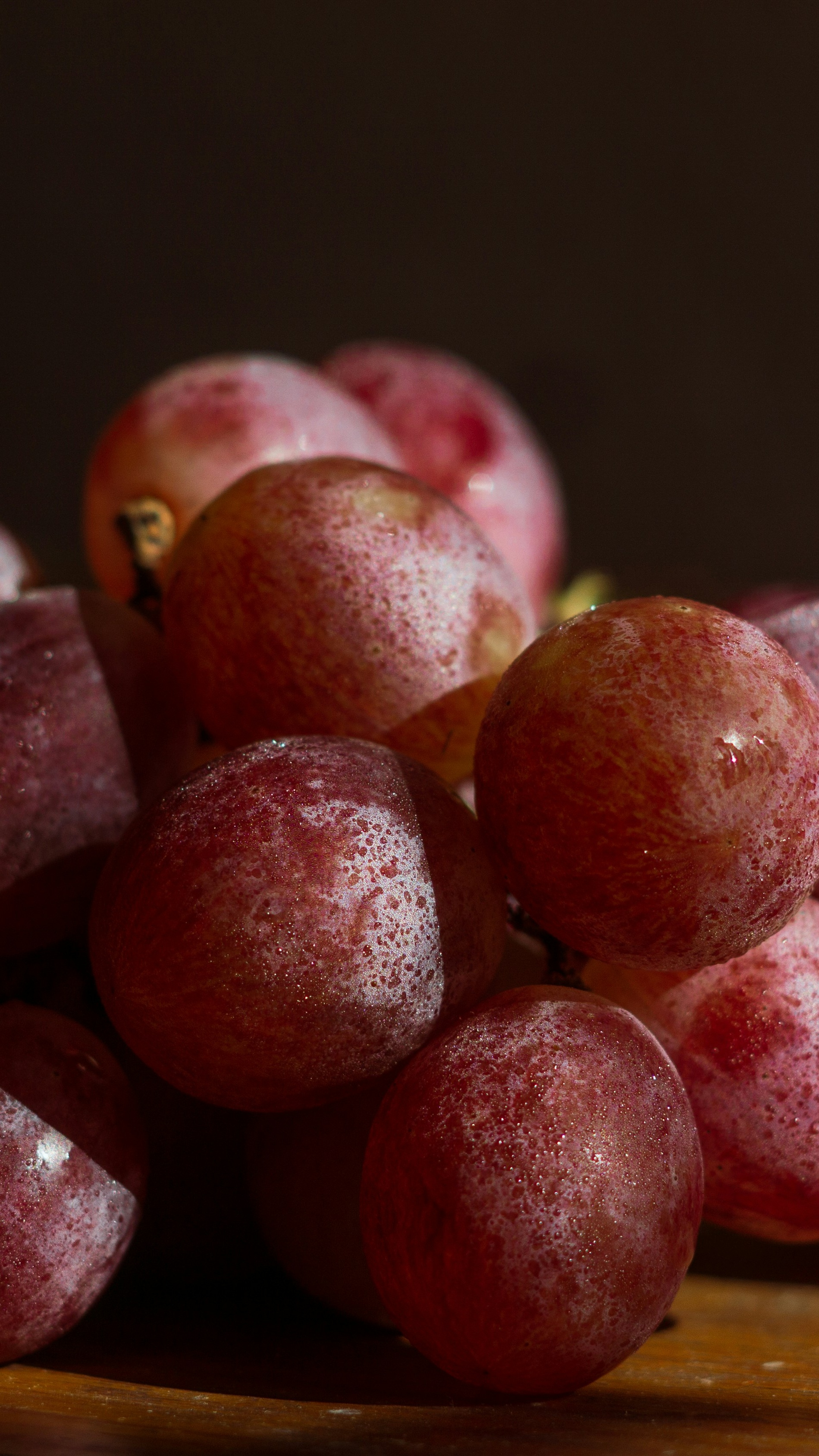 Close-up of Fresh Red Grapes