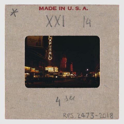 Vintage US Downtown Night View