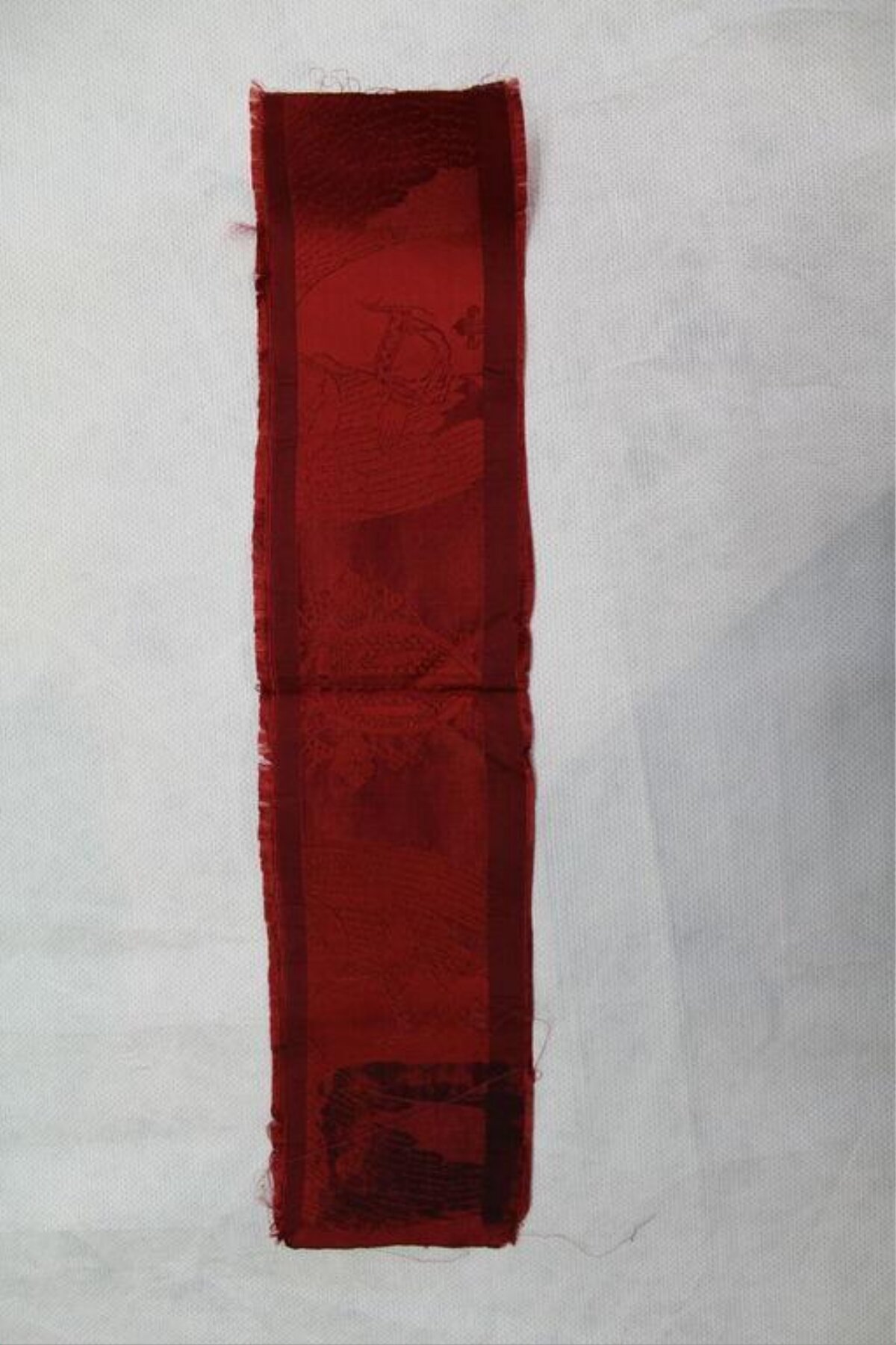 Red Antique Textile Fragment