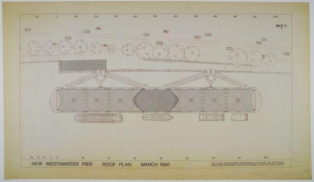 New Westminster Pier Roof Plan 1980