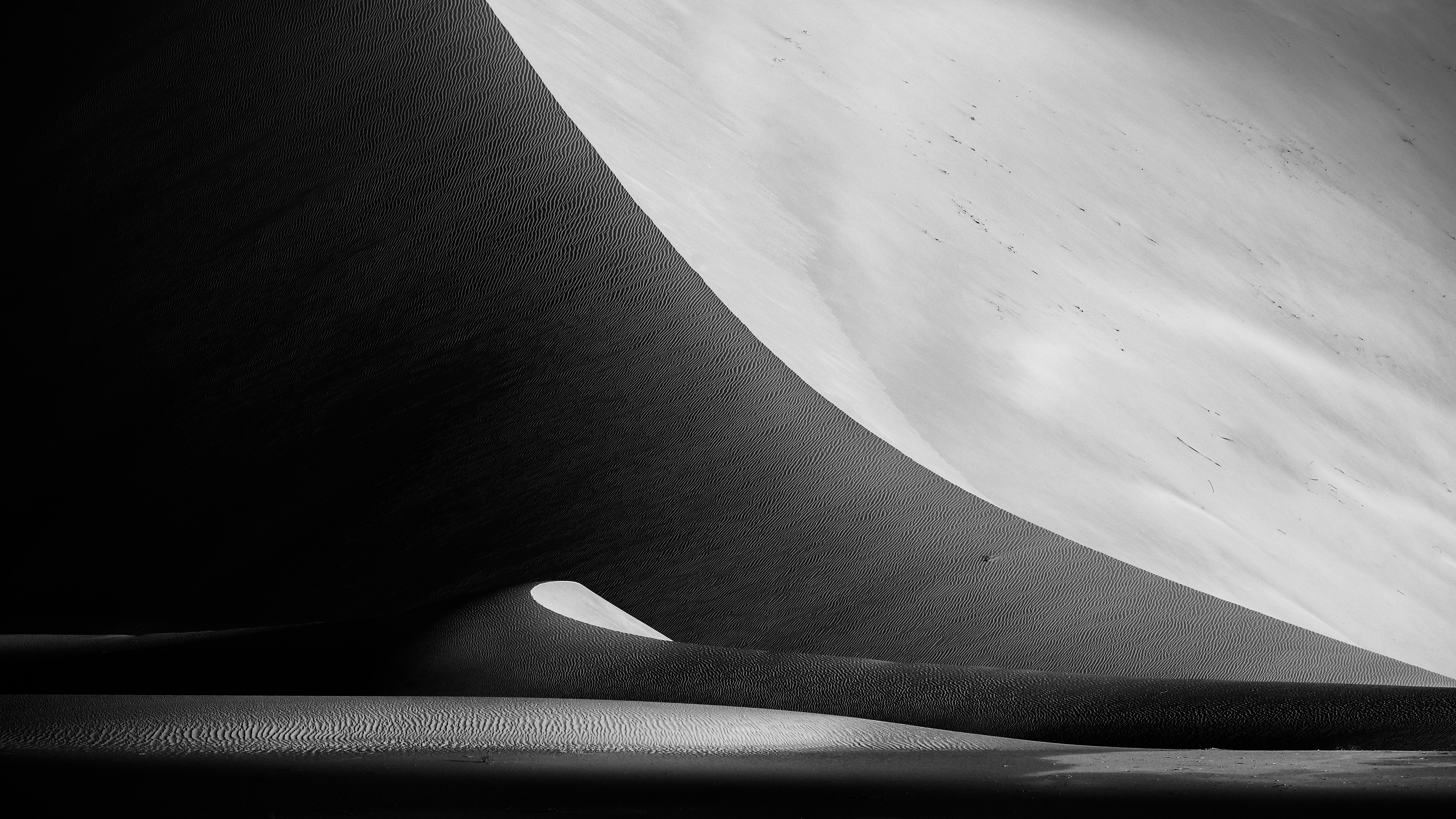 Black and White Sand Dunes