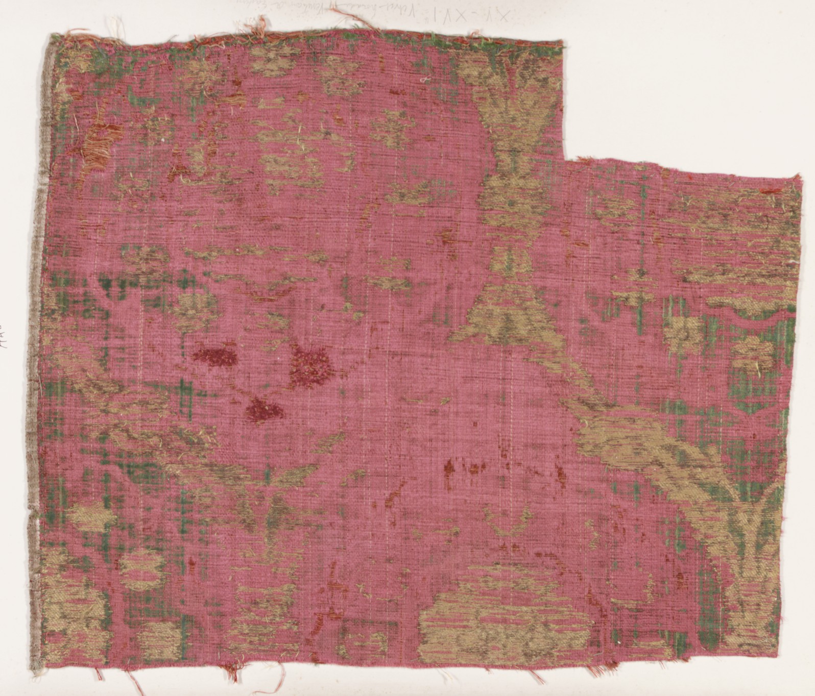 Antique Pink Woven Textile Fragment
