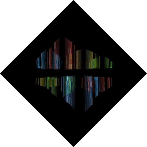 Abstract Colorful City Skyline Reflection