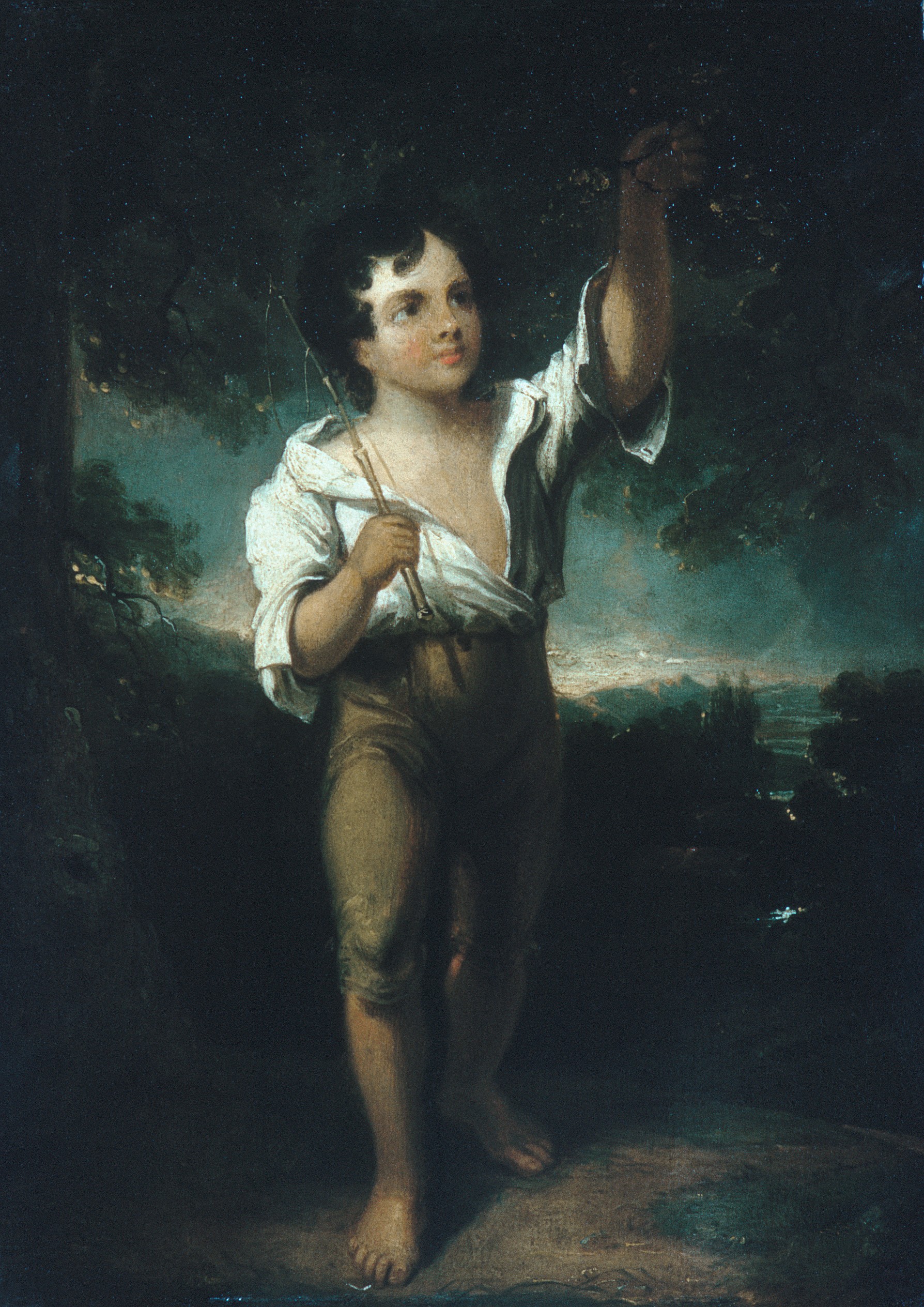 Young Boy Fishing Outdoors