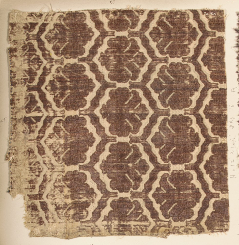 Antique Geometric Pattern Textile Fragment