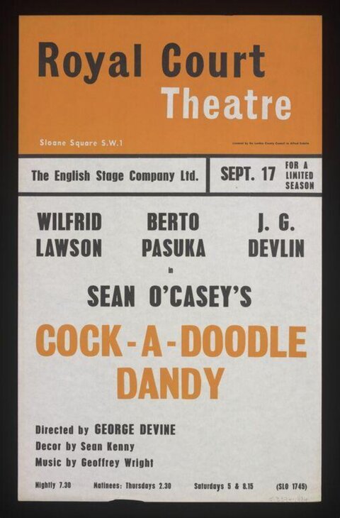 Royal Court Theatre Cock-a-Doodle Dandy Poster
