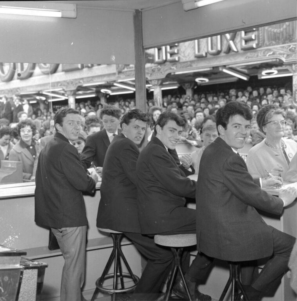 1960s Pop Group Signing Autographs