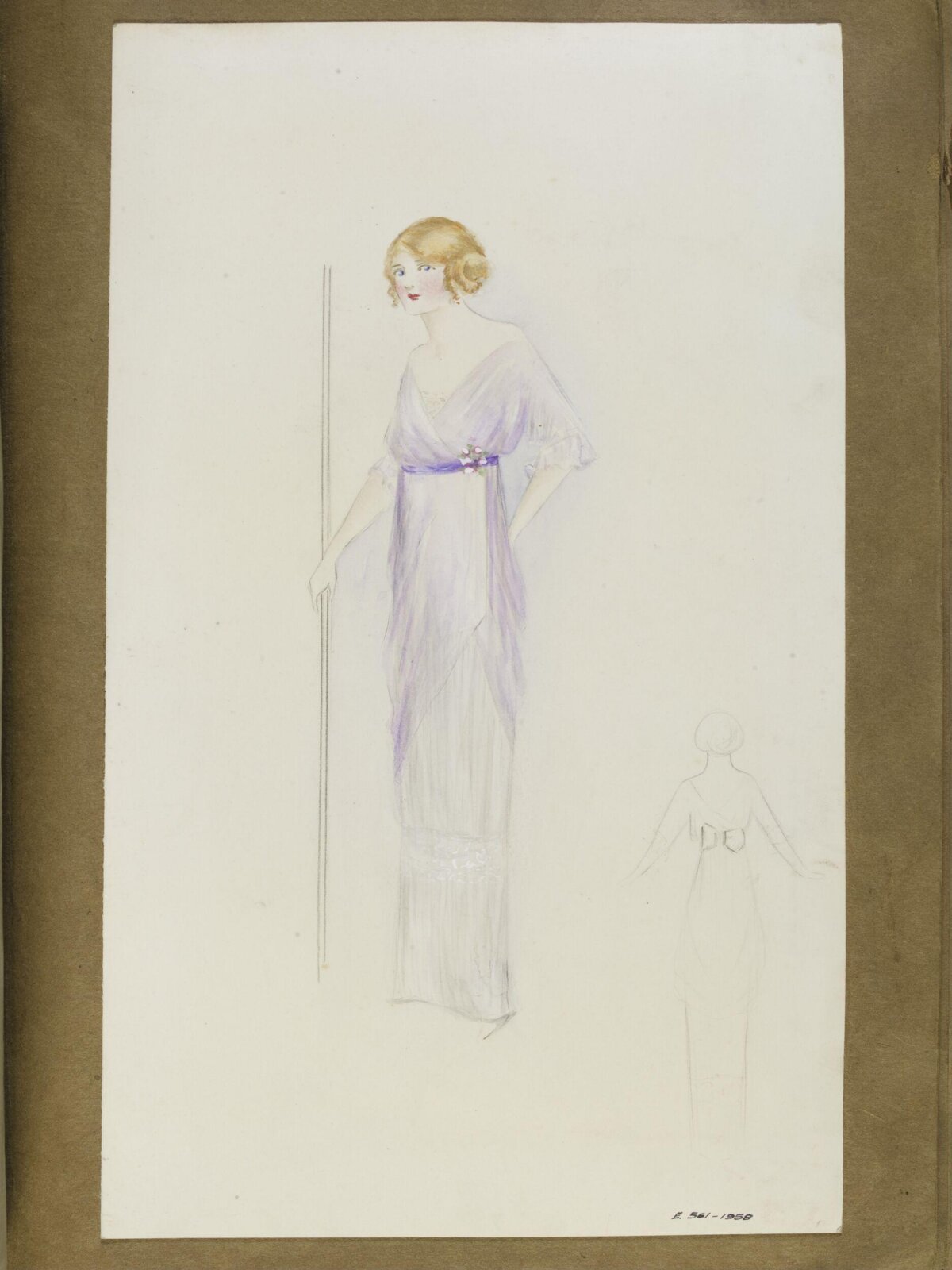 Lavender Gown Fashion Sketch