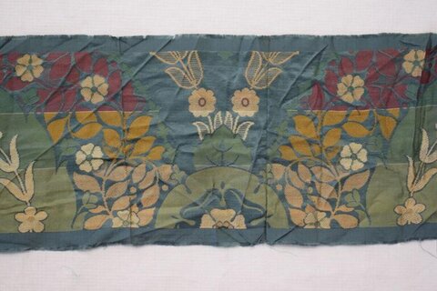 Vintage Floral Patterned Textile Fragment