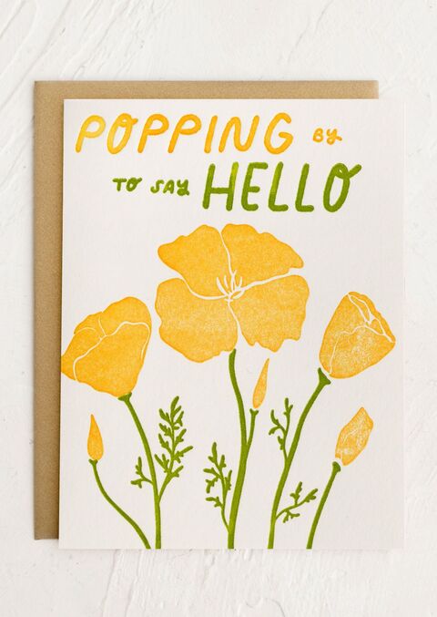 Poppy Hello Greeting Card