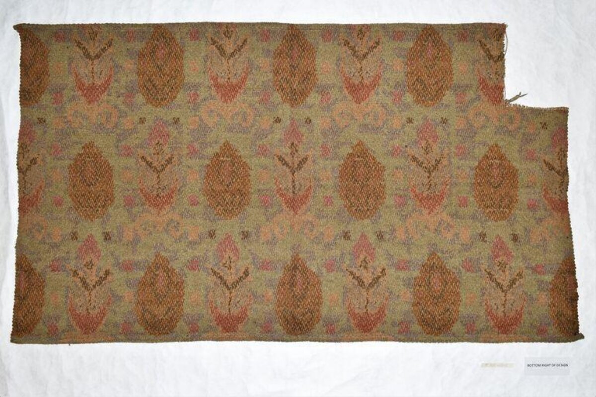 Antique Patterned Woven Textile Fragment