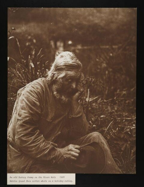 1889 Old Surrey Tramp by River Mole