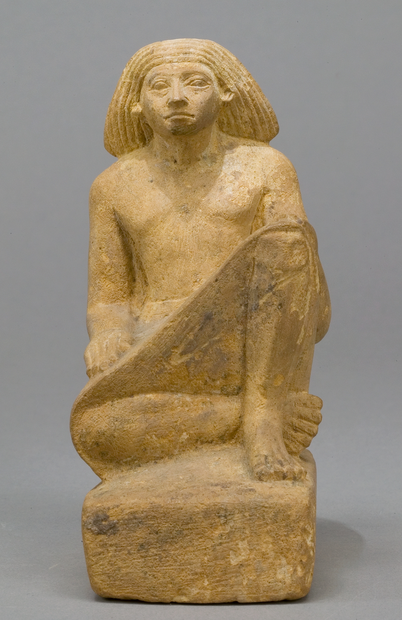 Ancient Egyptian Seated Stone Statue