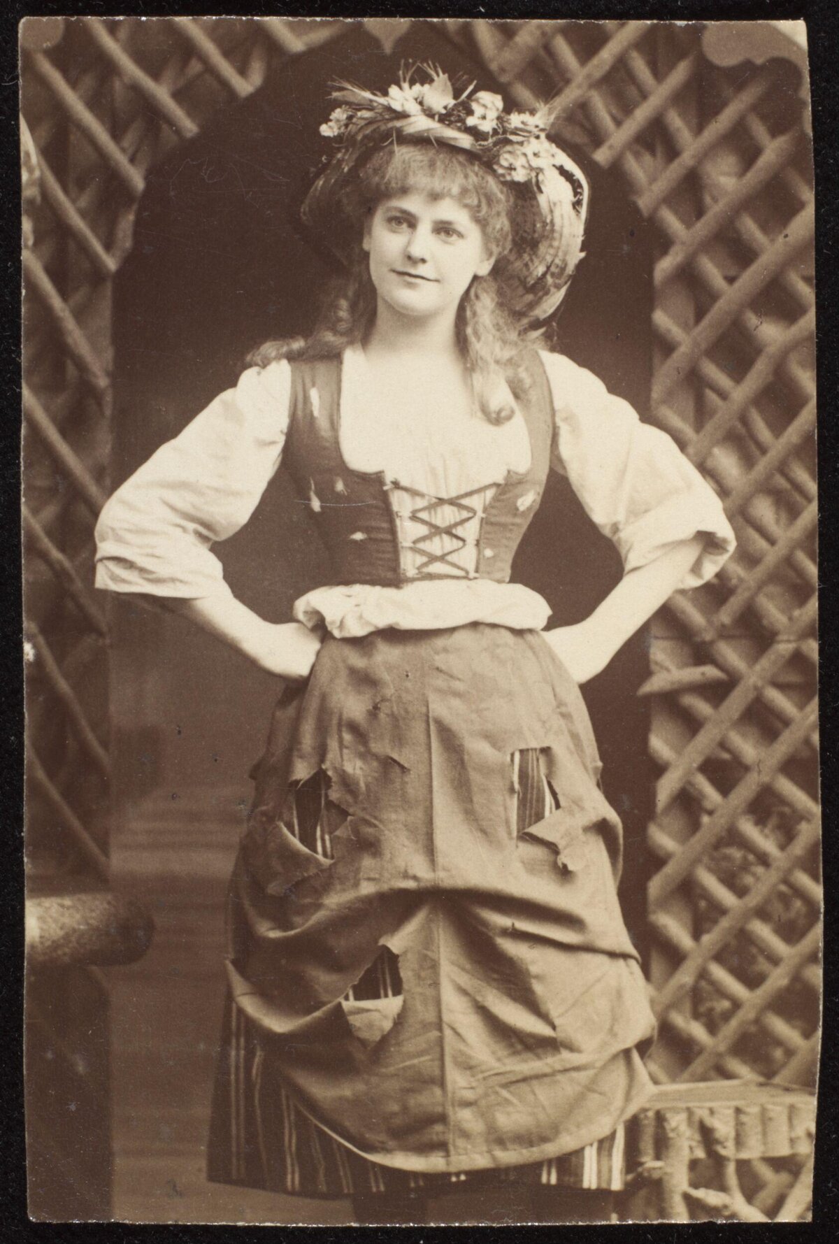 Vintage Portrait of Actress in Peasant Costume