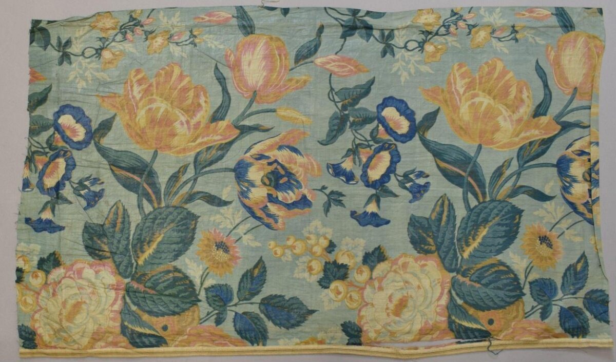 Vintage Floral Printed Textile