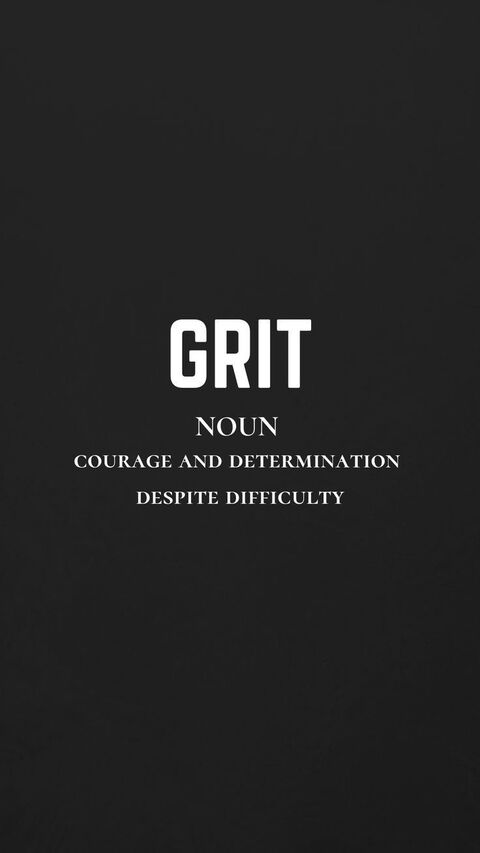 Grit Definition Motivational Graphic