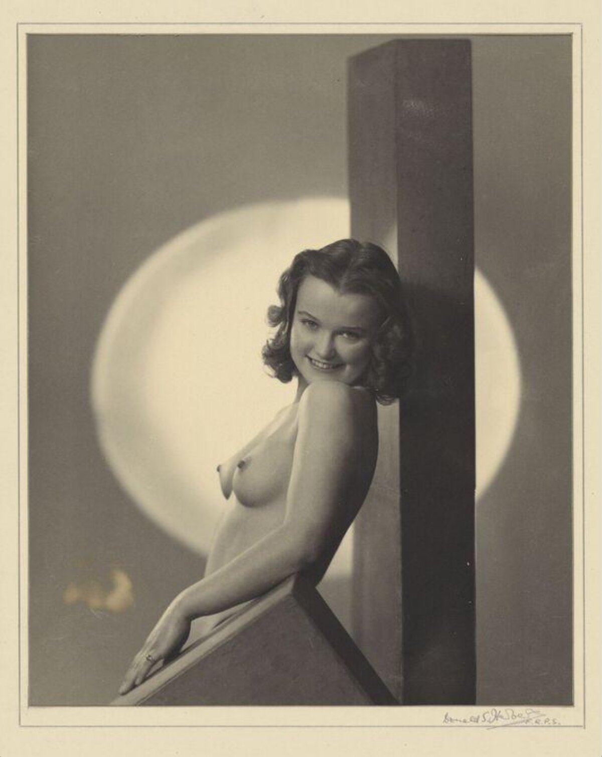 Vintage Nude Female Studio Portrait