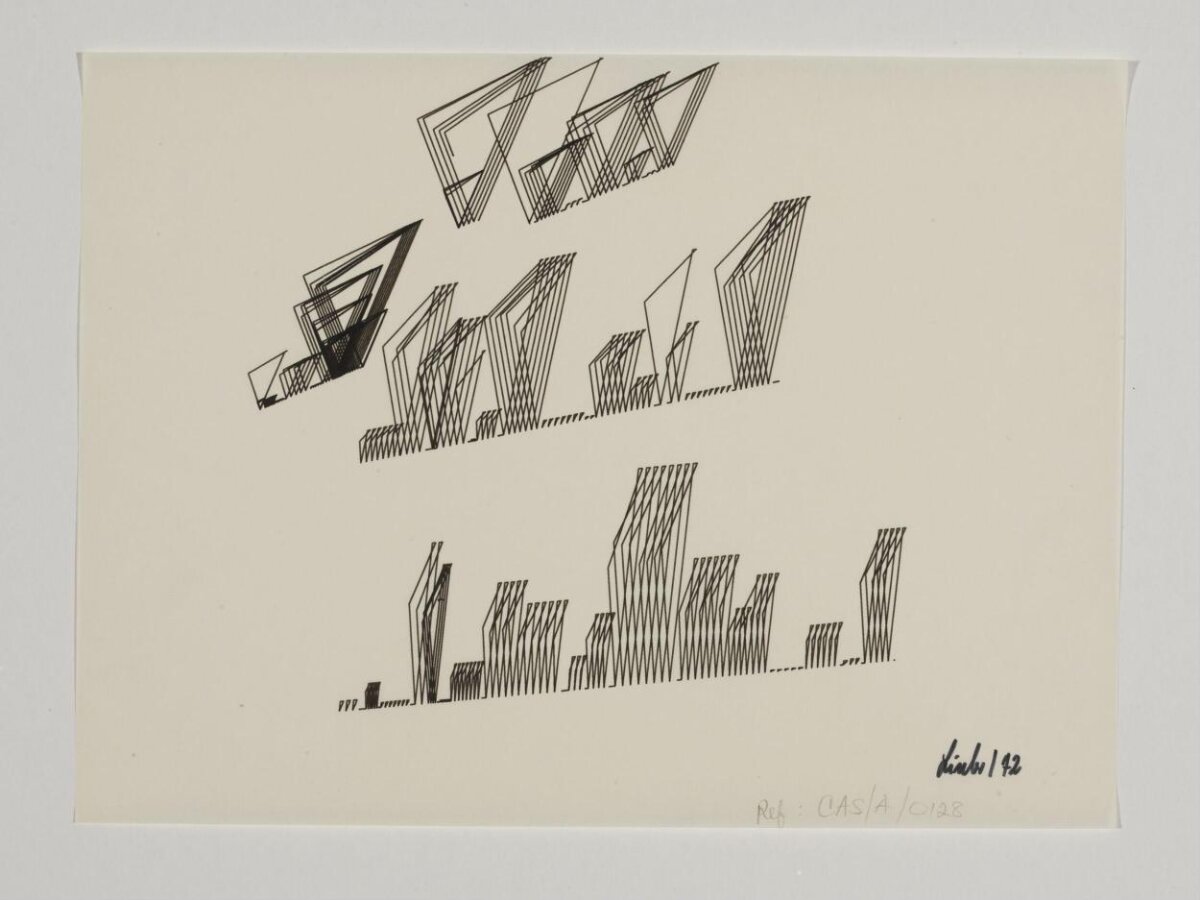 Abstract Linear Cityscape Sketch