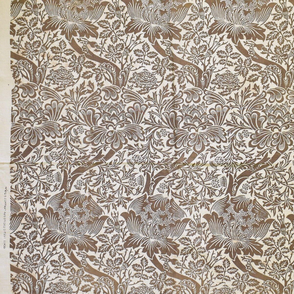 Vintage Brown Floral Textile Pattern
