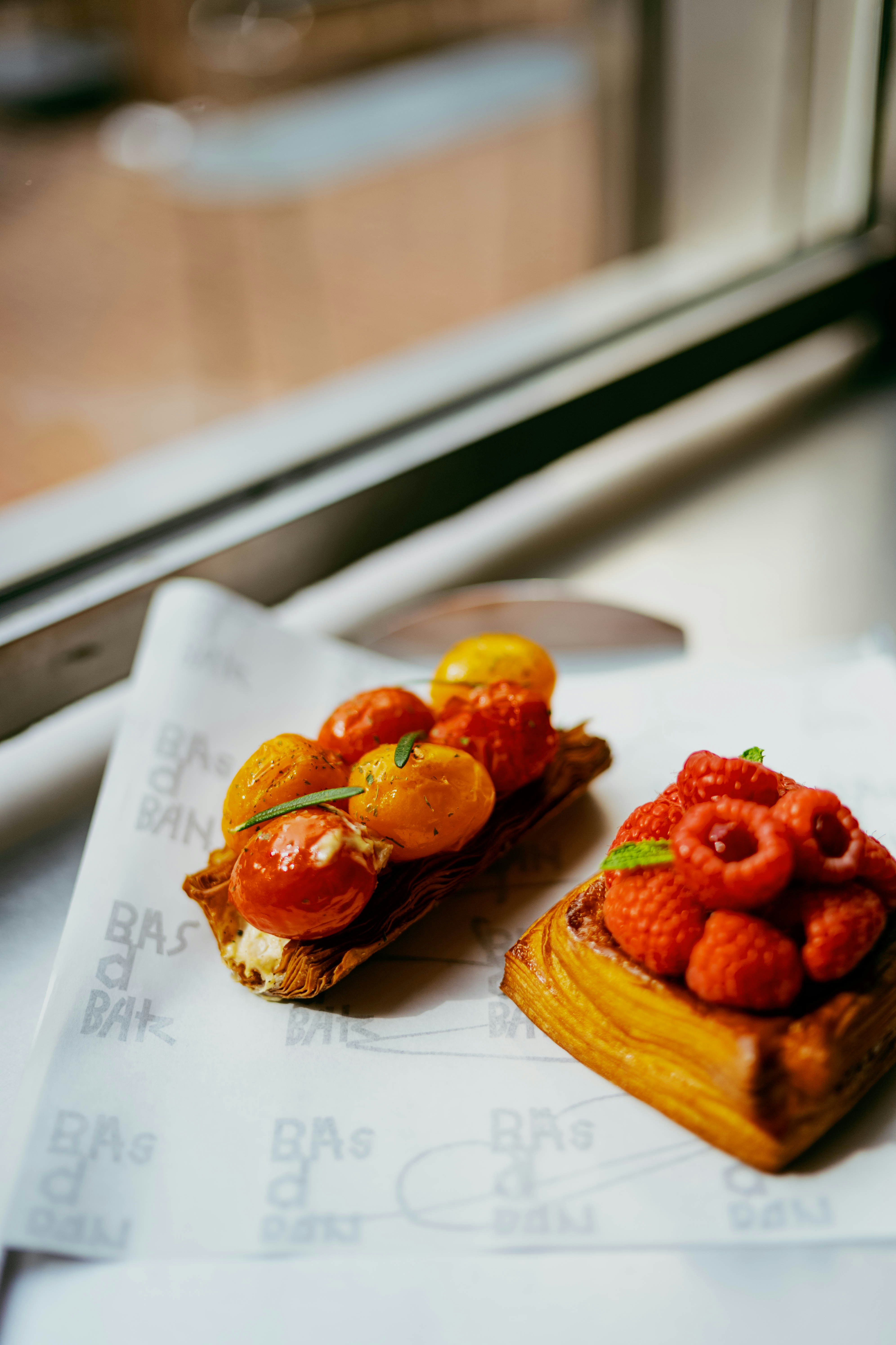 Two Fresh Topped Pastries