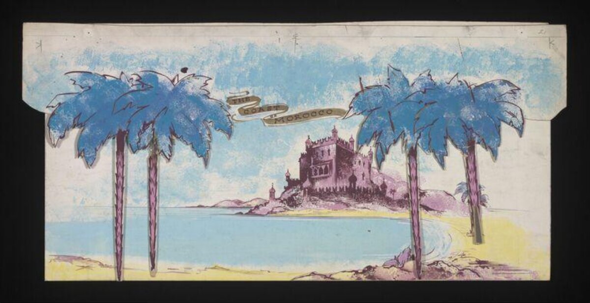Coast of Morocco Vintage Illustration