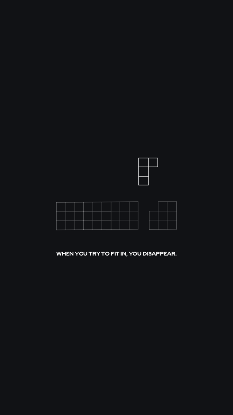 Minimalist Fit In Quote Graphic