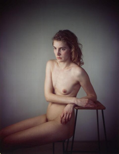 Seated Nude Woman Portrait