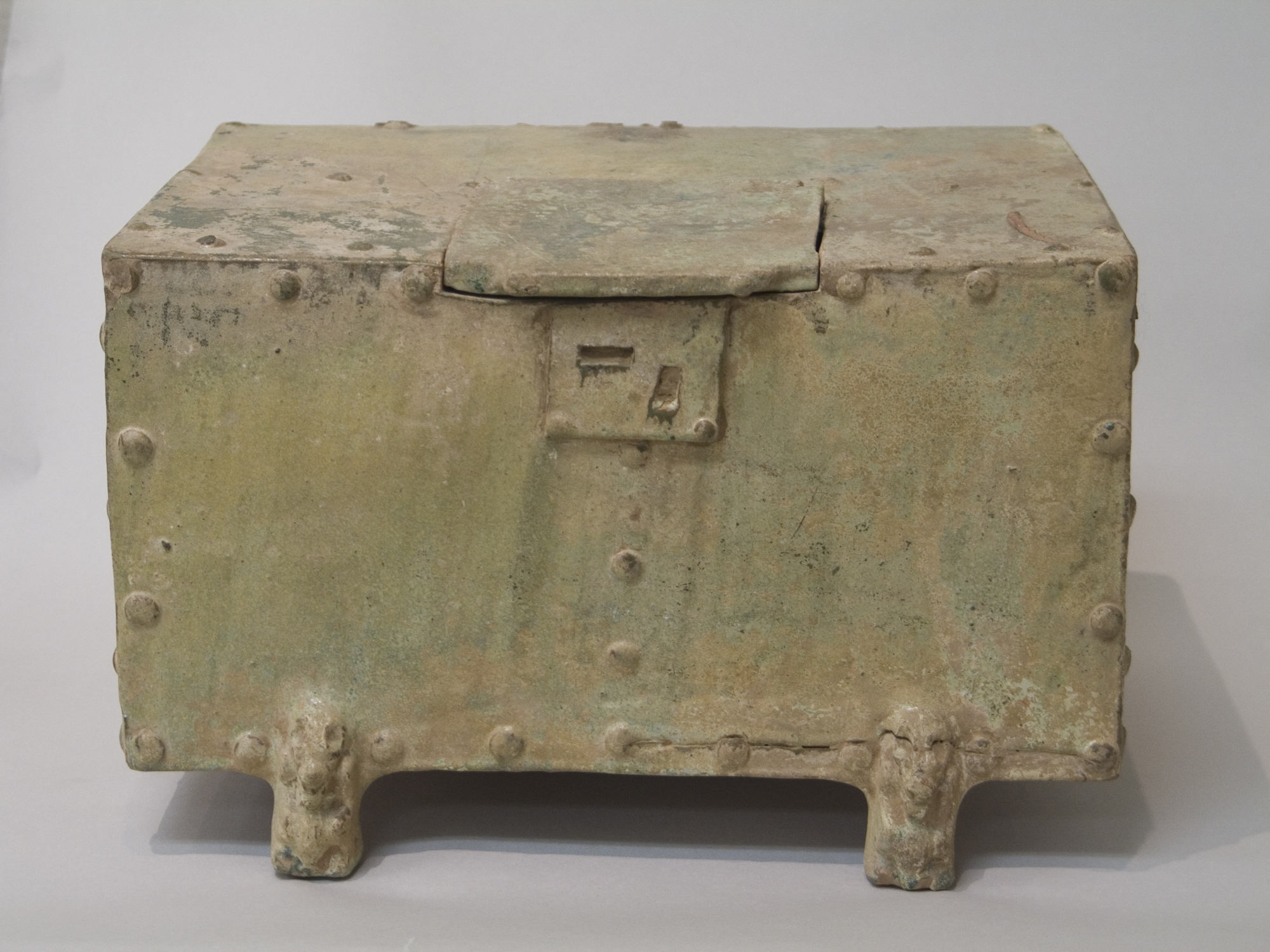 Ancient Bronze Rectangular Chest