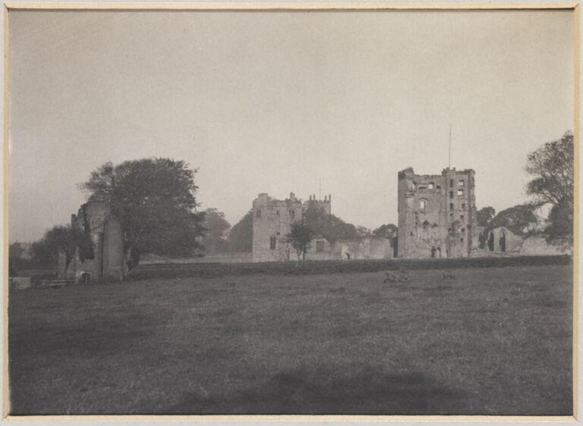 Castle Ruins in Open Meadow