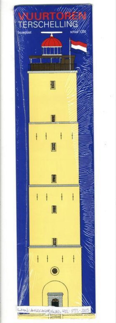 Terschelling Lighthouse Paper Model Packaging