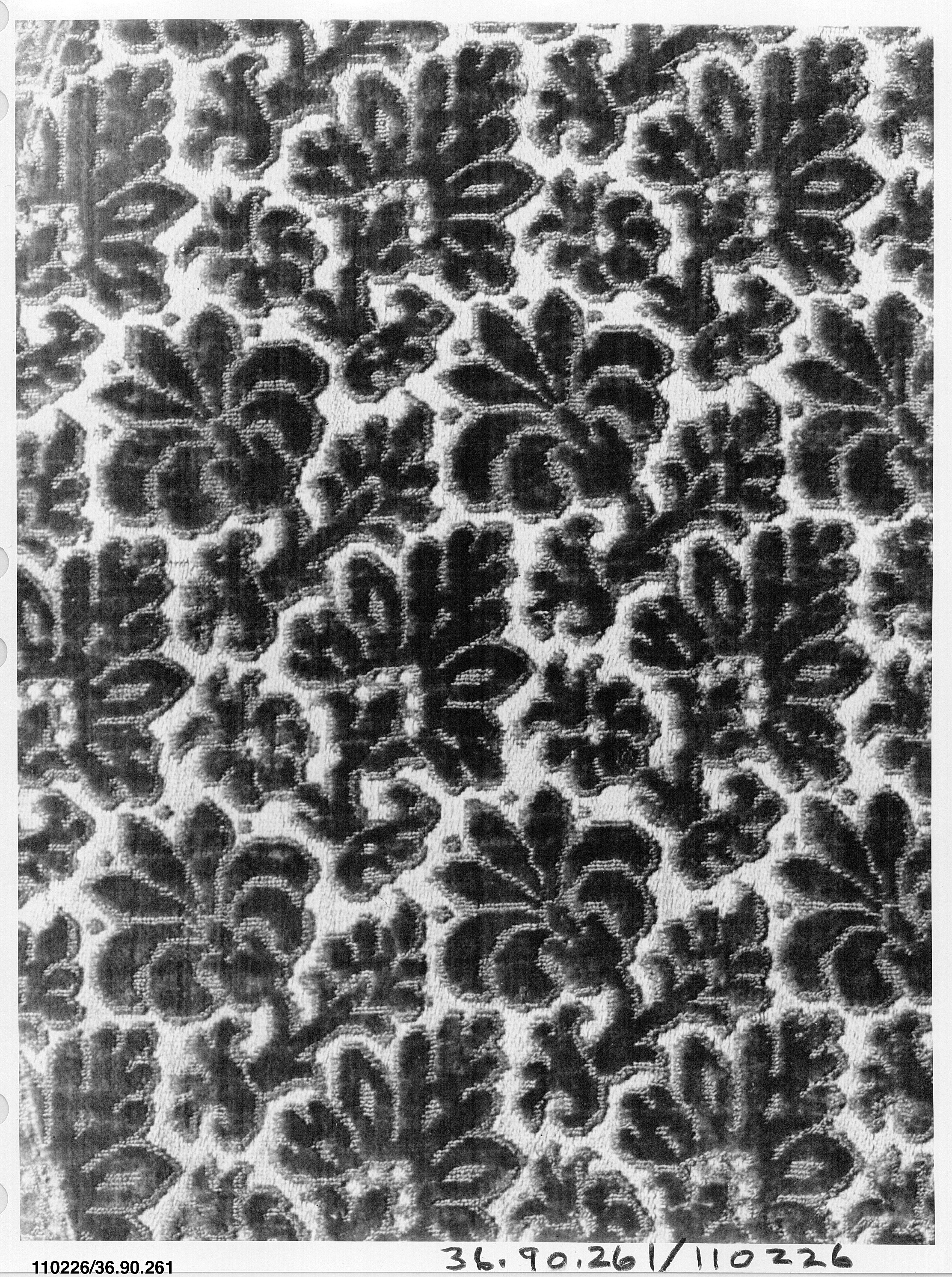 Vintage Velvet Floral Pattern Fabric