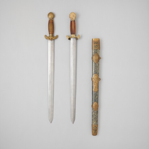 Antique Pair of Swords with Scabbard