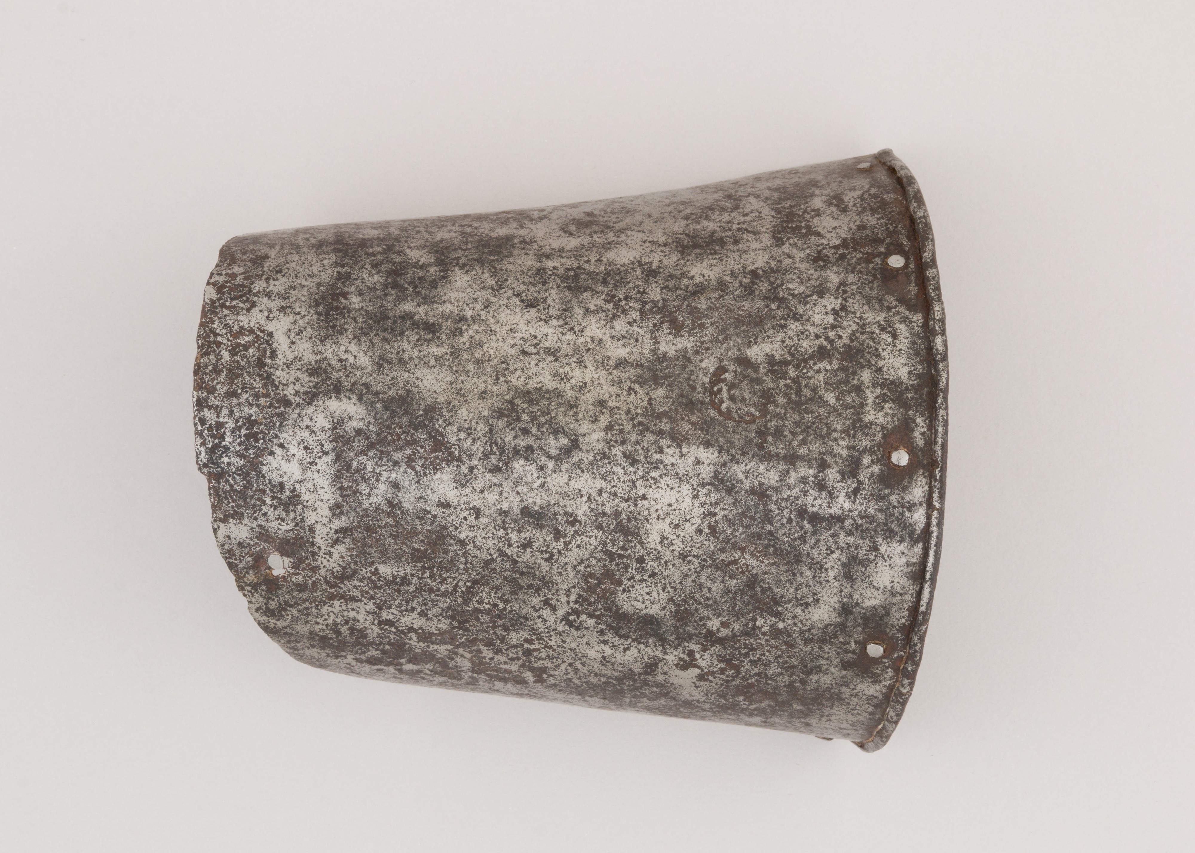 Old Rusted Metal Vessel Fragment