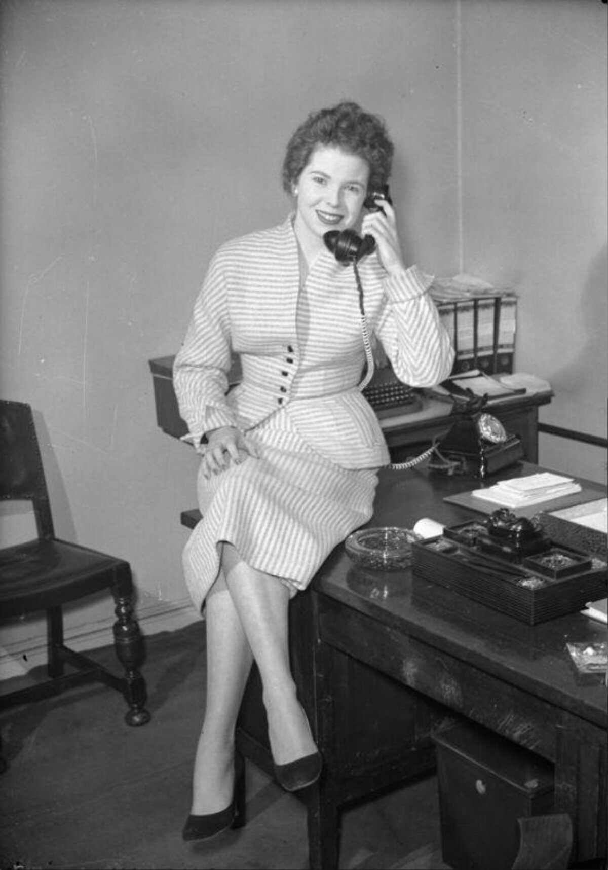 Female Office Worker on Phone
