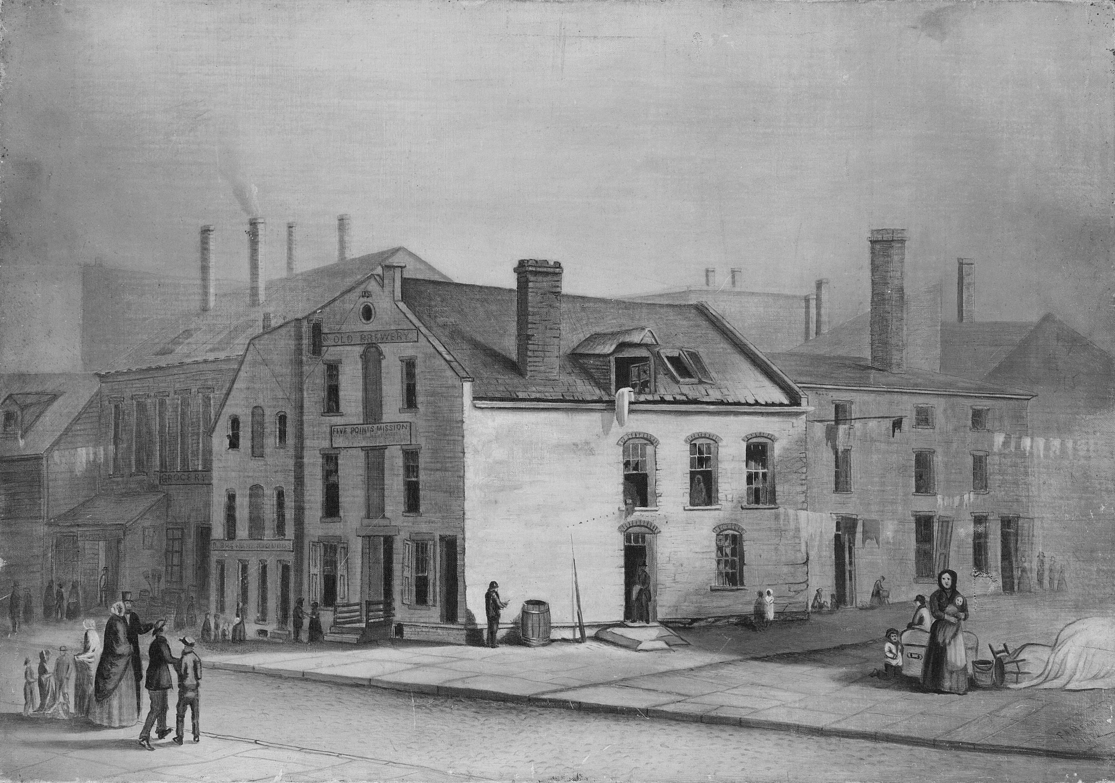 Five Points Mission Old Brewery Street Scene
