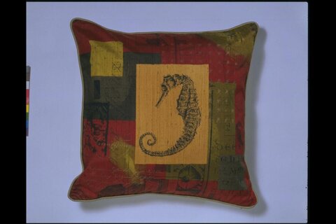 Seahorse Print Decorative Pillow
