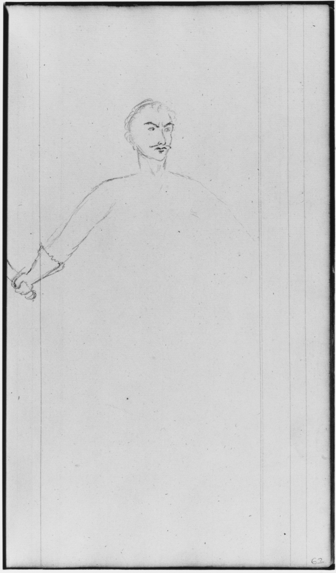 Unfinished Sketch of a Man