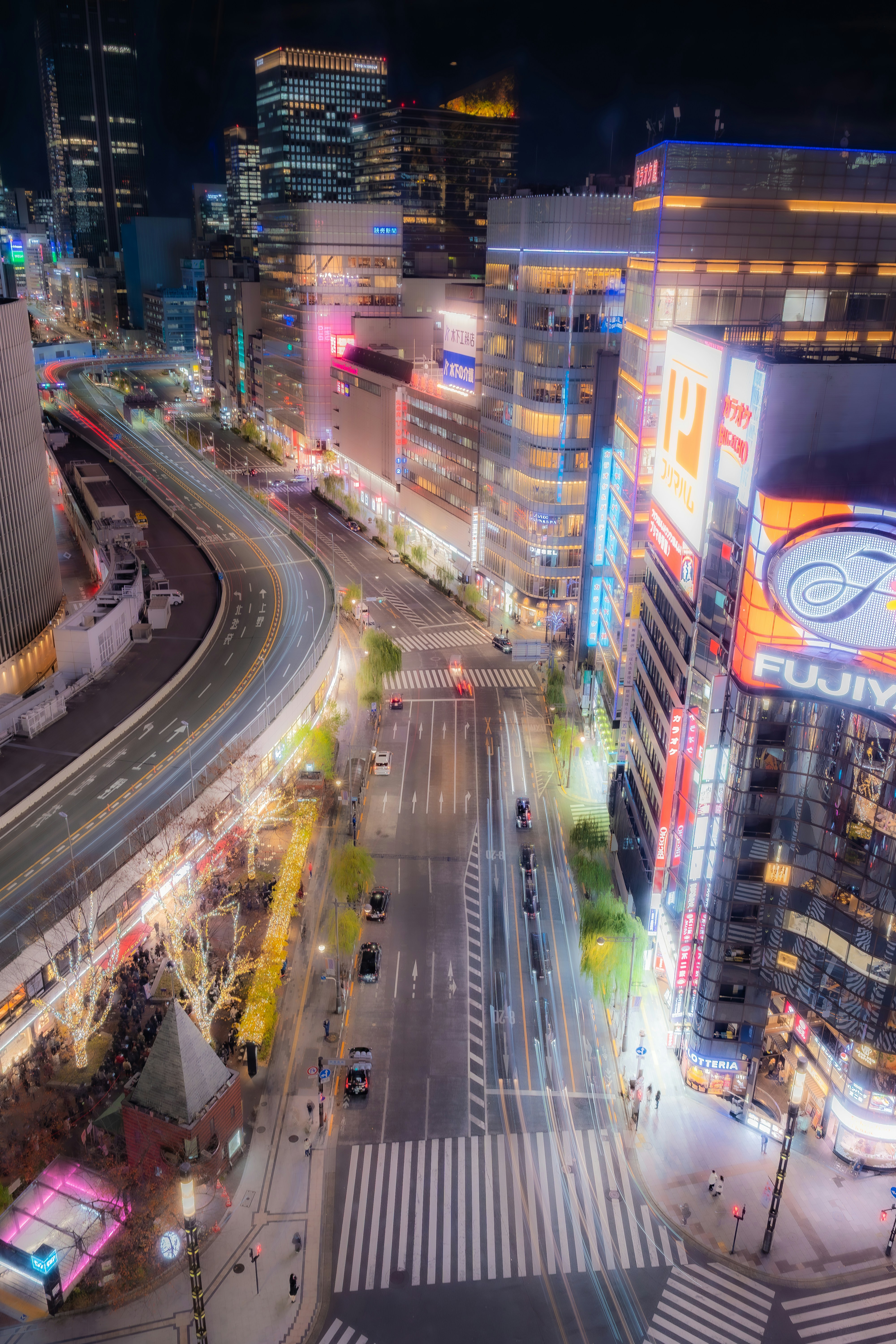 Tokyo Intersection Night View