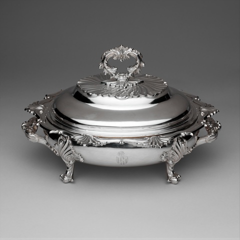 Ornate Antique Silver Covered Tureen