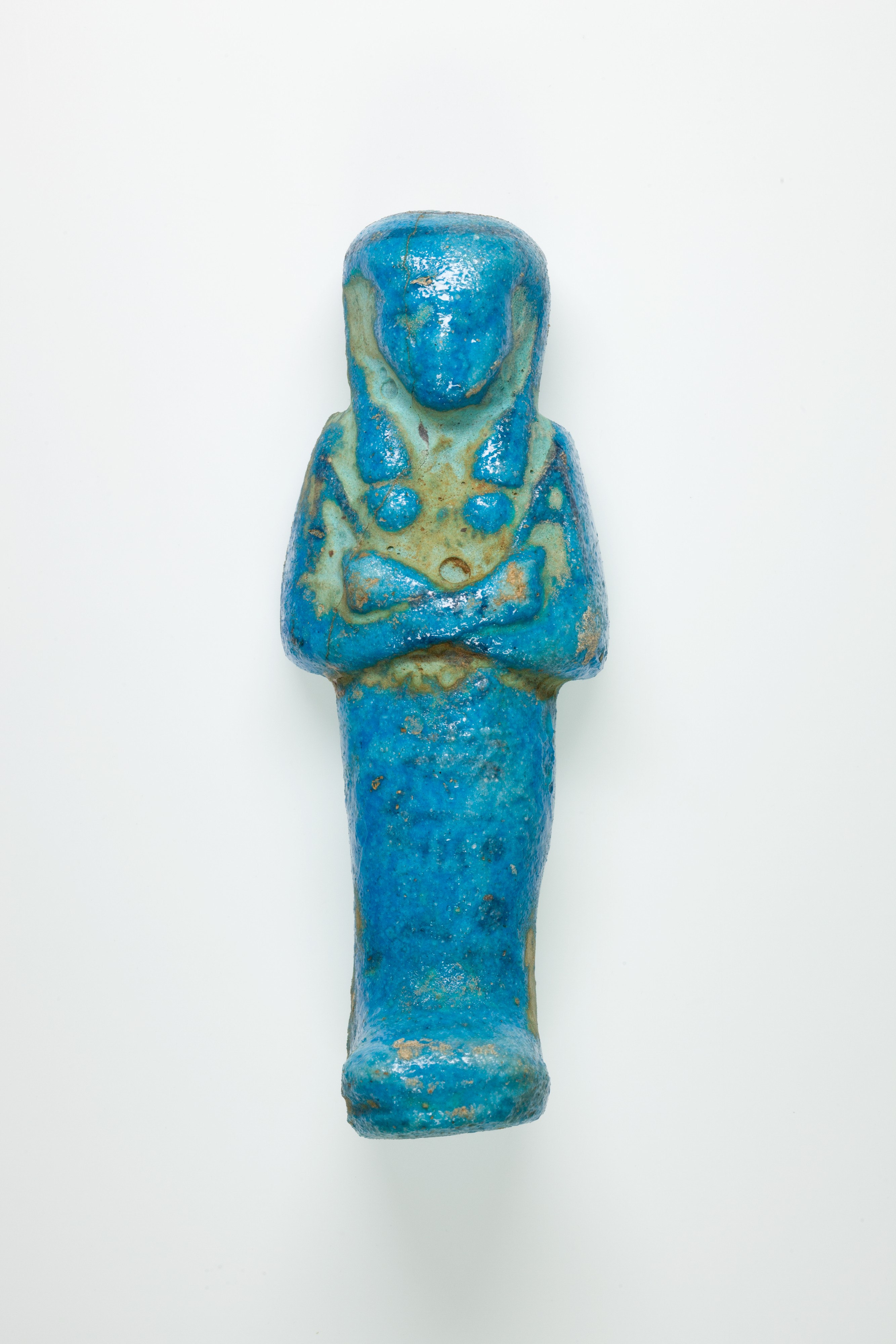 Ancient Blue Egyptian Shabti Figurine
