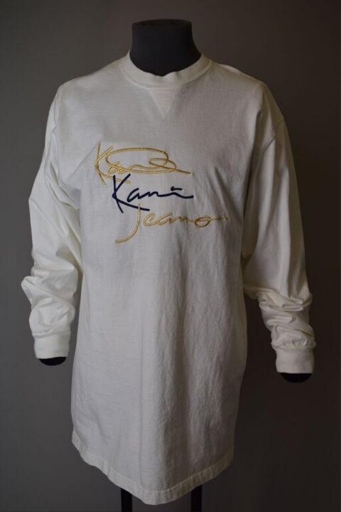 White Embroidered Long Sleeve T-shirt